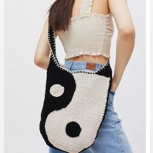 UO Nylon Woven Shoulder Bag Yin Yang 90’s Y2K